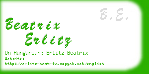 beatrix erlitz business card